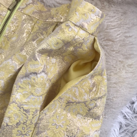 Ever new super cute Yellow Brocade Skirt - Picture 4 of 4